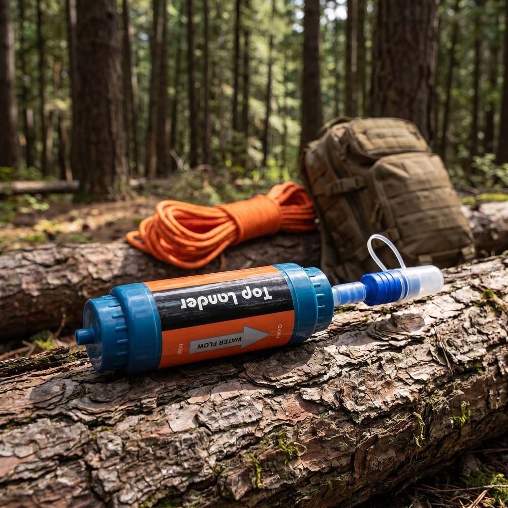 Mini filtro de agua portátil c - Water Purification Straw reseña y precio